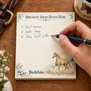 Brilliant Ideas Golden Akhal-Teke Horse Art Notepad