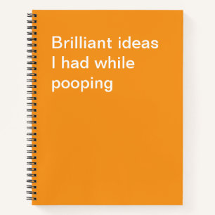Brilliant ideas I had while pooping Notebook