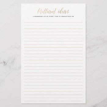 Brilliant Ideas Notepad Stationery by blush_printables at Zazzle