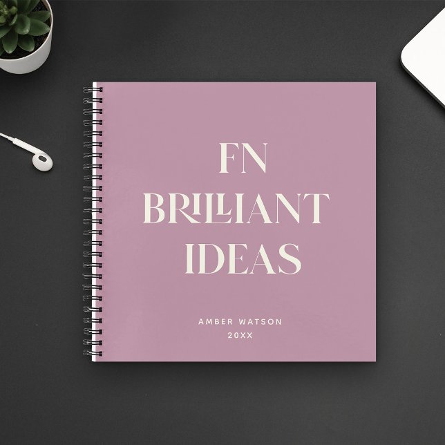 Brilliant Ideas Planner Modern Custom Chic Trendy Notebook (Creator Uploaded)