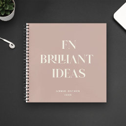 Brilliant Ideas Planner Modern Custom Dark Blush Notebook