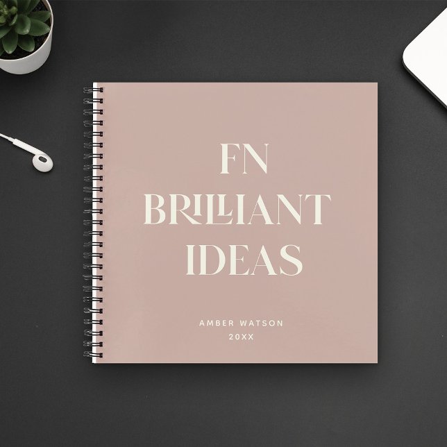 Brilliant Ideas Planner Modern Custom Dark Blush Notebook (Creator Uploaded)
