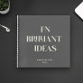 Brilliant Ideas Planner Modern Custom Dark Grey Notebook