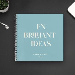 Brilliant Ideas Planner Modern Custom Dark Teal Notebook