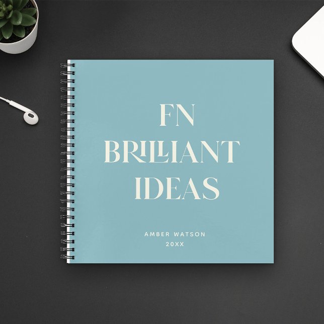 Brilliant Ideas Planner Modern Custom Dark Teal Notebook (Creator Uploaded)