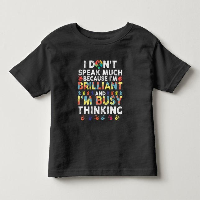 Brilliant Kid Son Daughter Family Autism Awareness Toddler T-shirt (Front)