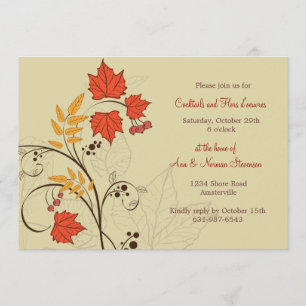 Brilliant Leaves Invitation
