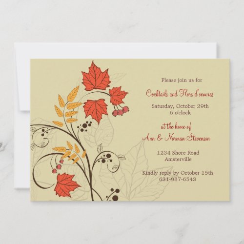 Brilliant Leaves Invitation
