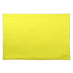 Brilliant Lemon Yellow Sunshine Stars Pattern Placemat