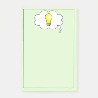 Brilliant Light Bulb Idea 4 x 6 Post It Note Pad