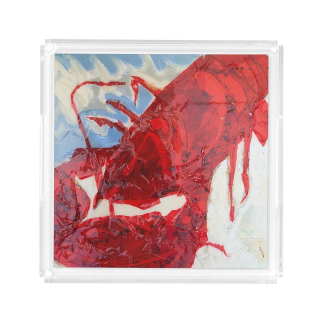 Brilliant Maine Lobster Acrylic Tray (Front)