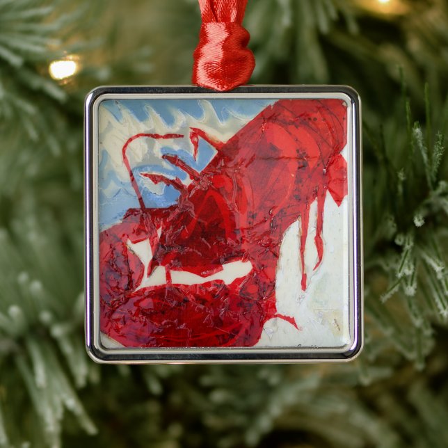 Brilliant Maine Lobster Metal Ornament (Tree)