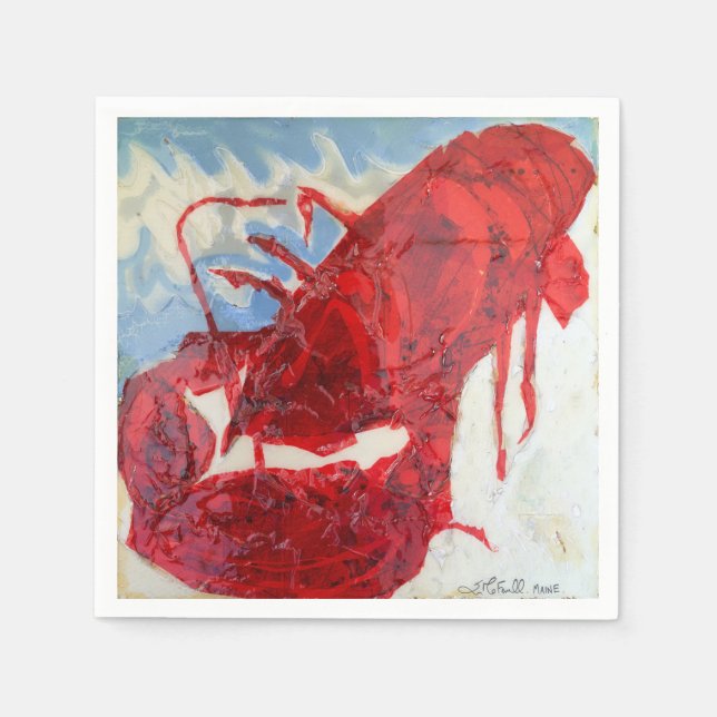 Brilliant Maine Lobster Napkins (Front)