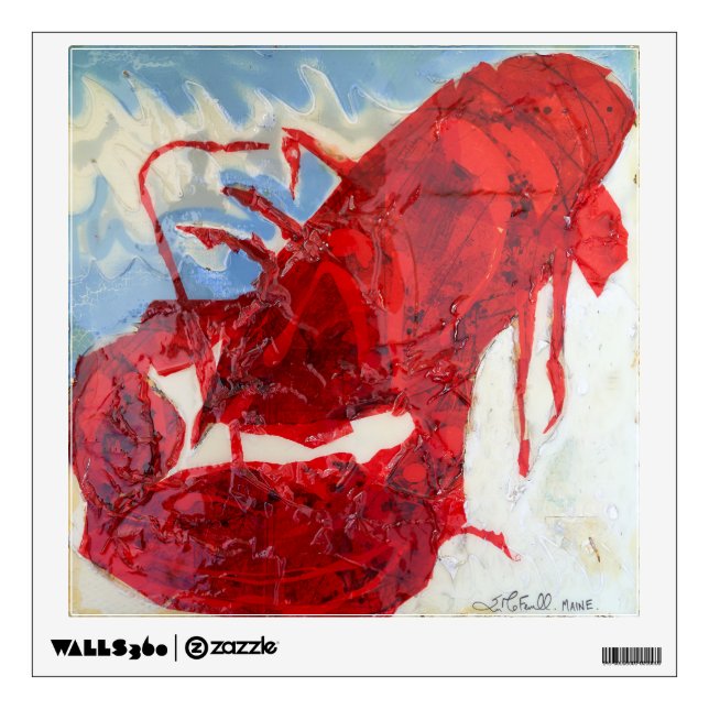 Brilliant Maine Lobster Wall Decal (Front)