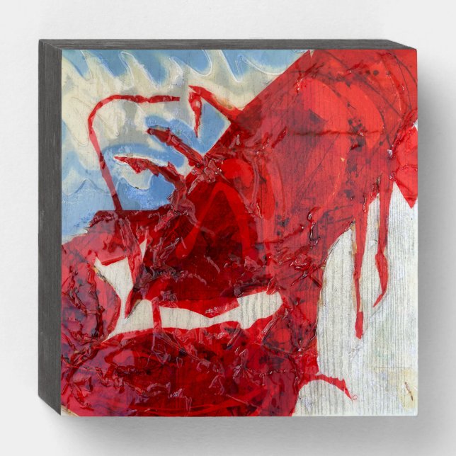 Brilliant Maine Lobster Wooden Box Sign (Front Horizontal)