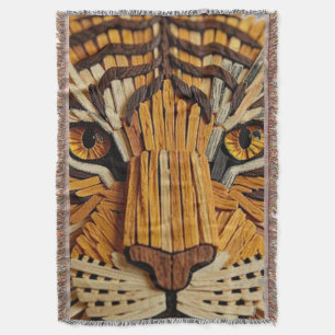 Brilliant Match Box Tiger Throw Blanket