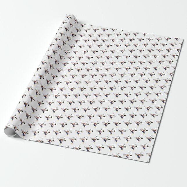 Brilliant Neoplasticism Art Monogram. Letter Z Wrapping Paper (Unrolled)
