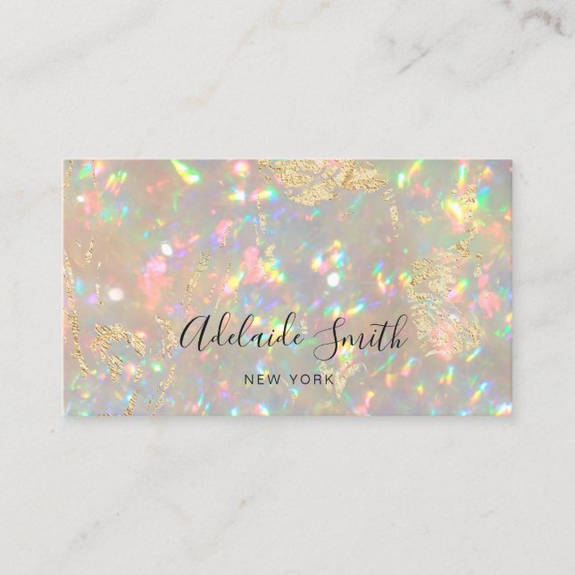 brilliant opal stone business card