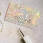 brilliant opal stone business card<br><div class="desc">please note the holographic effect is not real,  but just simulated. I recommend light paper semi- gloss for better print results. Matte or black papers are not suitable for this design</div>