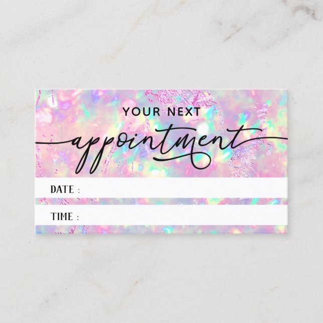 brilliant opal texture appointment card (Front)