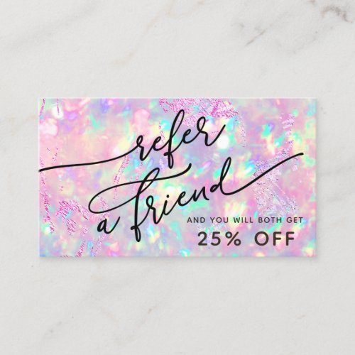 brilliant opal texture referral card