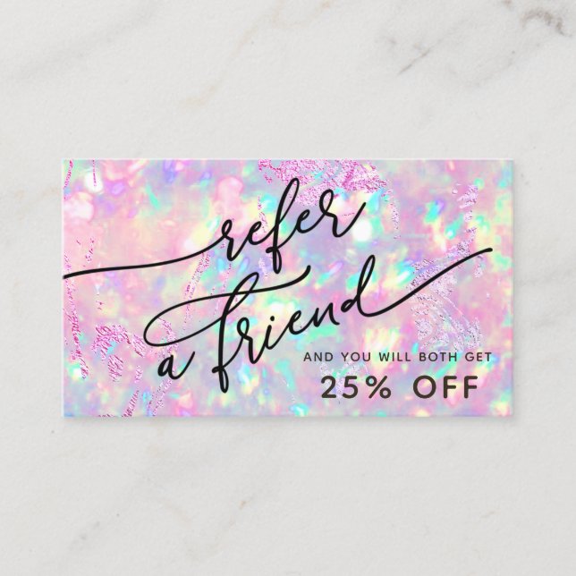 brilliant opal texture referral card (Front)