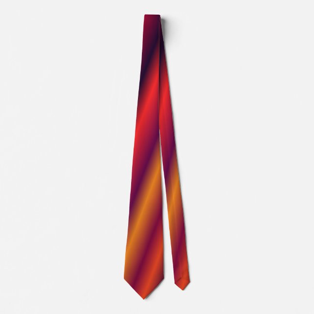 Brilliant Orange and Purple Striped Tie (Front)