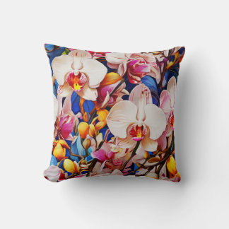 Brilliant Orchid Throw Pillow