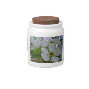 Brilliant Pear Blooms Candy Jar