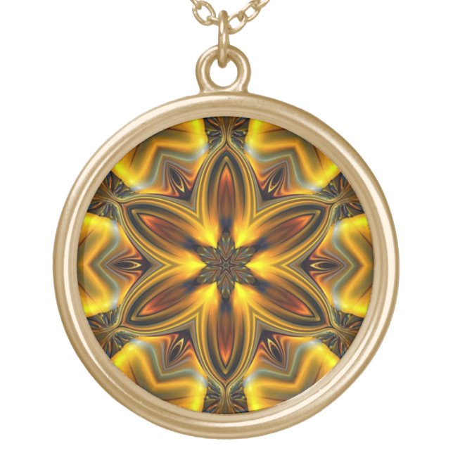 Brilliant Pendant Maroon and Gold ~  (Front)