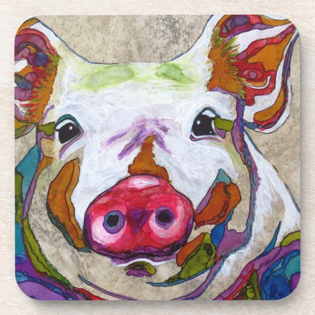 Brilliant Piggy Drink Coaster (Front)