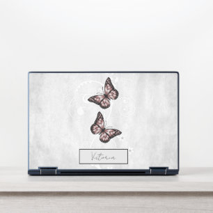 Brilliant Pink Butterflies HP Laptop Skin