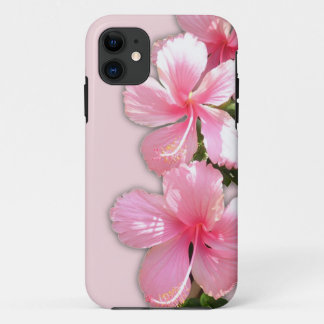 Brilliant Pink Hawaiian Hibiscus Flowers iPhone 11 Case