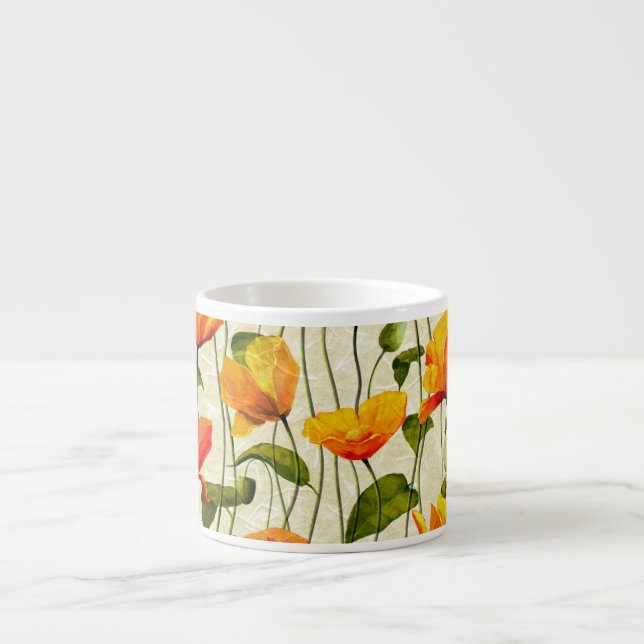 Brilliant Poppies Espresso Cup (Front)