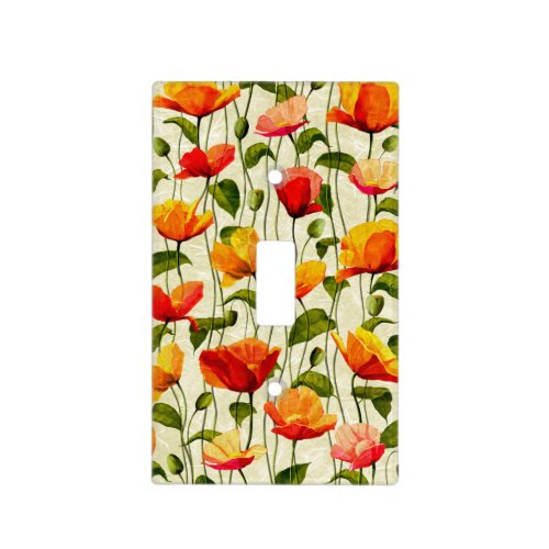 Brilliant Poppies Light Switch Cover
