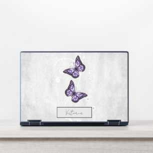 Brilliant Purple Butterflies HP Laptop Skin