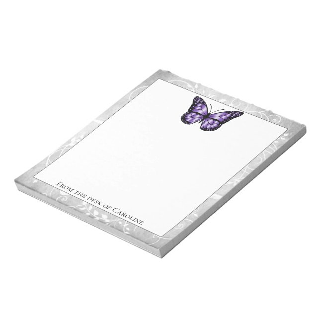 Brilliant Purple Butterfly Notepad (Rotated)