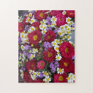 Brilliant Purple Florals Puzzle, 11" x 14", 252 pc Jigsaw Puzzle