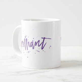 Brilliant! Purple splash any color Large Coffee Mug