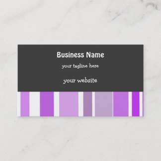 Brilliant Purple Stripes Business Card