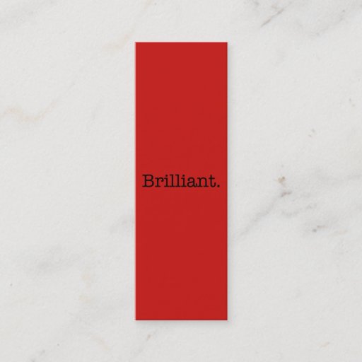 Customizable Brilliant Quote Poppy Red Trend Color Template Business Cards