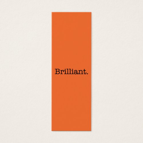 Brilliant Quote Tangerine Orange Trend Color Business Card Templates