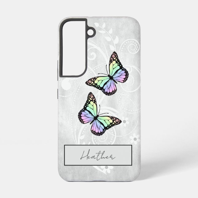 Brilliant Rainbow Butterflies Samsung Galaxy Case (Back)