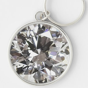 Brilliant Round Diamond Keychain