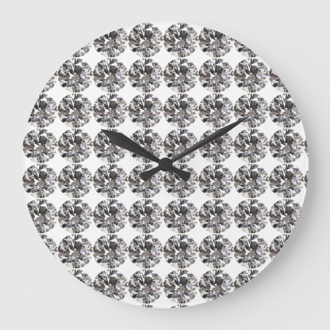 Brilliant Round Diamond Large Clock (Front)