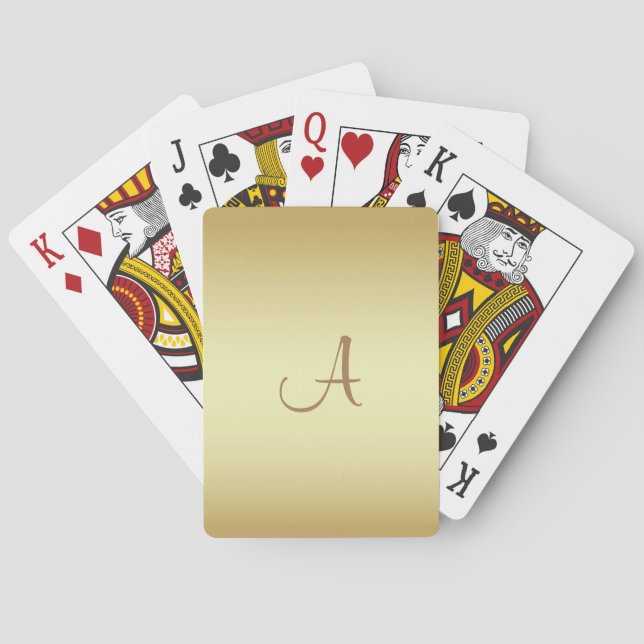 Brilliant shiny gold poker cards (Back)