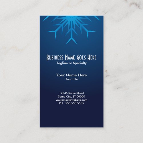 brilliant snowflake business card