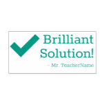 [ Thumbnail: "Brilliant Solution!" + Custom Instructor Name Self-Inking Stamp ]