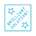 [ Thumbnail: "Brilliant Solution!" Educator Rubber Stamp ]