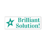 [ Thumbnail: "Brilliant Solution!" Feedback Rubber Stamp ]